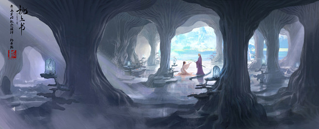 三生三世枕上书青丘洞府概念设计图解禁杨青凯yanqing插画师作品涂鸦