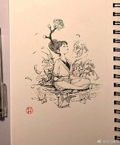 cchart采集到钢笔画