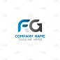 initial letter fg logo design template creative