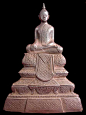 Silver Sculpture of the Buddha. Cambodia, circa 1871 AD.