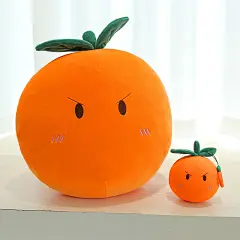 创意枕头可爱表情包抱枕毛绒玩具橙子靠垫睡觉可爱布娃娃午休公仔-tmall.com天猫