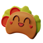 3D Illustration Icon Tacos