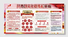 建团百年共青团委团支部展板