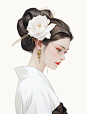 女人花｜插画头像｜汉服