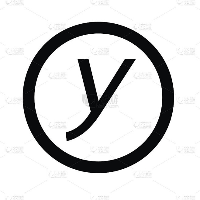 基本字体字母y图标插图设计