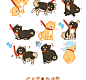 1558号儿童卡通宠物猫咪狗手绘插画图案手机壳抱枕设计PSD素材-淘宝网