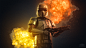 General 1920x1080 Benjamin van Valen Imperial Stormtrooper men blaster explosion armor helmet Star Wars black background Photoshop