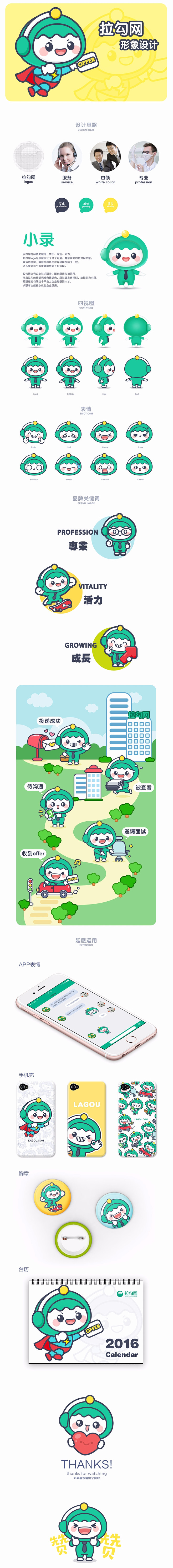 拉勾网 卡通形象设计-UI中国-专业用户...