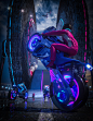 Behance c4d cinema4d concept art Cyberpunk Digital Art  motion graphics  neon science fiction Scifi