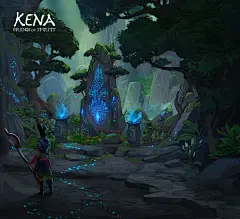 Kena: Bridge of Spirits - Environment Concept #2, Chris Karbach : Ember Lab has shared a few of the environment concepts I did for Kena: Bridge of Spirits, this one was made for one of the locations also featured in the games announcement trailer.