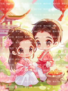 赛多封面设计工作室采集到版权-Q版古风玄幻仙侠【授权QQ3324352440】