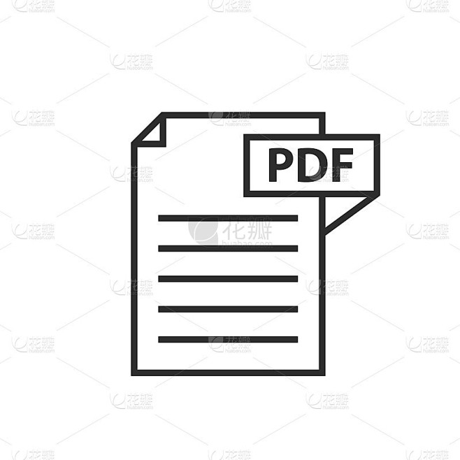 PDF文档。图标矢量图