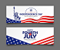 Celebration flag of america independence day with Statue of liberty design collections banners