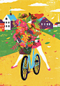 Boyoun Kim on Behance 插画 配色