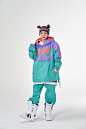 代购现货-2021韩国潮牌透气保暖单板双板嘻哈风男女滑雪服滑雪裤-淘宝网
