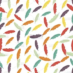 无缝彩色背景制作的羽毛