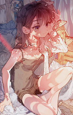 绘月初采集到色彩插画