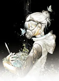 来自日本插画师的一组很具个人风格的插画作品！画面真是相当唯美