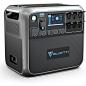 BLUETTI 便携式发电站 AC200P 2000W 2000Wh 太阳能发电机 700W PV Max.  带 6 个 2000W 交流电源插座（4800W 浪涌）的备用电池组，用于 RV 家庭应急户外露营