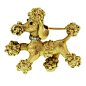 CARTIER Gold and Diamond Poodle Brooch