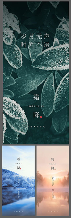 Bllxmox采集到霜降节气海报【源文件design006.com】