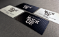 黑金白相间公司LOGO展示名片样机