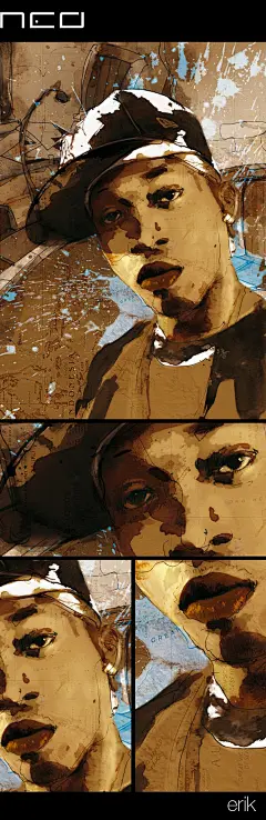 FLORIAN 牛皮纸上的颓废霸气男人肖像手绘插画[39P]A (36).jpg