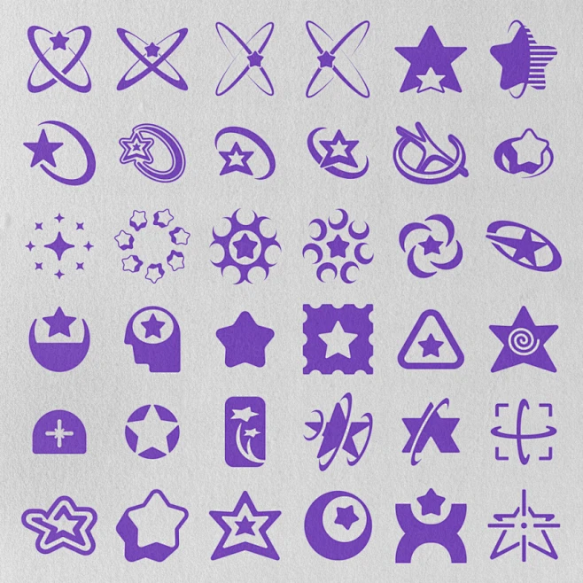 Y2K千禧风复古任天堂漫画书星星图标形状装饰素材合辑 40+ Celestial Stars and icons - 设计元素 - 美工云 ...