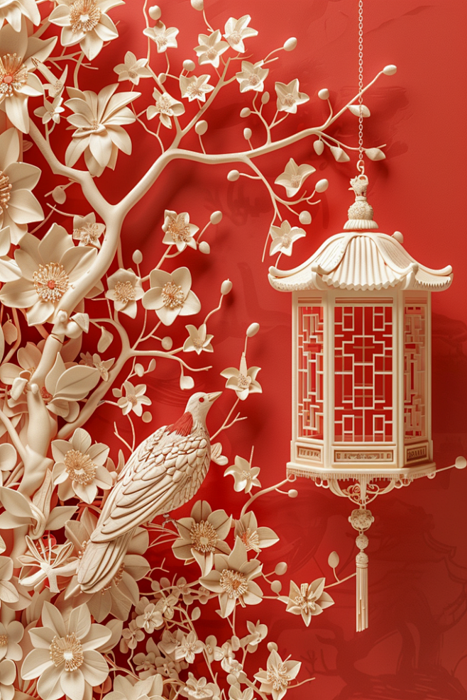 红色喜庆中国风背景