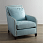 Corner House|高端定制家具|欧式法式美式实木牛皮铆钉单人沙发椅