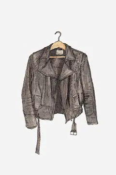 秋冬宽松皮衣高清素材 女装 手绘 插画 衣架 免抠png 设计图片 免费下载