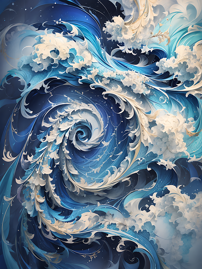 漩涡云彩浮雕