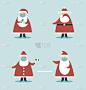 圣诞老人的人物形象,戴着防护面罩,用手部清洁剂测量温度.保持社会距离。圣诞假期科维德-2019-nc