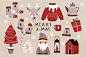 Merry X-Mas set : Hello! Yes, winter holidays are coming! And to make your special days more magic I've made a little but cute winter holidays set with cozy socks, mittens and sweater, with cup of hot cocoa