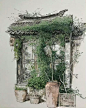 青砖黛瓦 粉墙斑驳 画家马小伟_5714704651