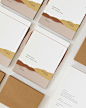 Focusing on lots of white space, these invitations prove that less is often more. #wedding #weddinginvitations #weddinginvites #contemporary #minimalist #minimalism #unique #weddingbeauty | Martha Stewart Weddings -  Contemporary Couples Will Love These W