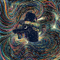 James R. Eads 音乐的漩涡 绘画作品欣赏 超现实主义 艺术插画 艺术 色彩 梵高 插画 手绘 城市 唯美 印象派 CG 