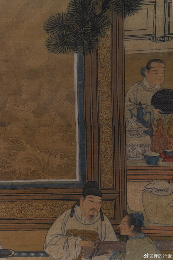 杜堇十八学士图细节