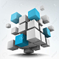 Vector illustration of 3d cubes Illustration , #spon, #illustration, #Vector, #Illustration, #cubes