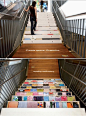 创意工坊：宜家创意广告，楼梯被刷成了衣橱抽屉，相当逼真。
