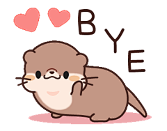 LINE 官方貼圖 - 可愛小水獺的日常 Example with GIF Animation (1)