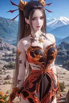 动漫女神殿AI绘画之《天行九歌》妖娆的焰灵姬超美超清壁纸二-今日头条