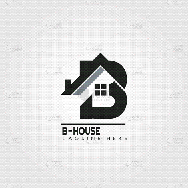 模板,创造力,房屋,图标,英文字母B,住...