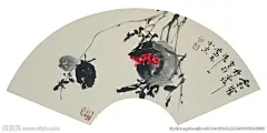国画扇面作品