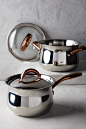 Slide View: 7: Copper-Handled Cookware Set