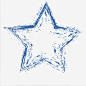 蓝色抽象五角星高清素材 免费下载 页面网页 平面电商 创意素材 png素材