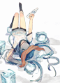 初音未来 插画 