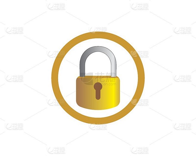 锁定图标标志矢量模板