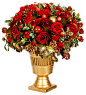 Festive Holiday Urn traditional-artificial-flower-arrangements