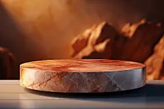 活动圆台双11彩色电商展台模型